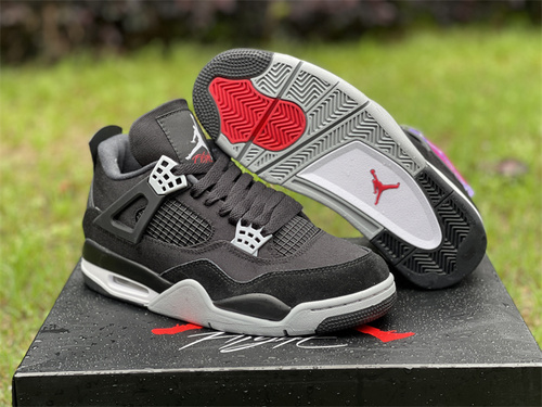 Original version_ Air Jordan 4 _Black Canvas_ item_ DH7138-006_ full code shipment 40--47.5-d1bc4108